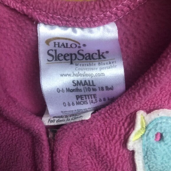 Halo Fleece Size Small 0-6M Magenta Color - Picture 2 of 4